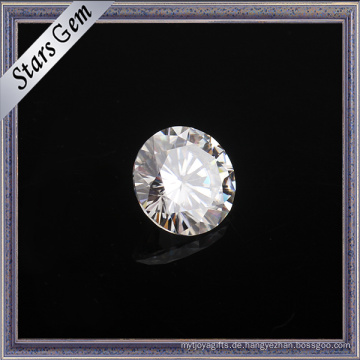 VVS Klare weiße Runde Diamant Cut Synthetische Moissanite